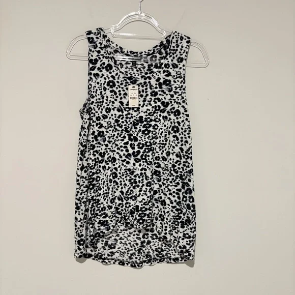 Express animal cheetah print sleeveless tank top grey black size medium - Picture 1 of 4